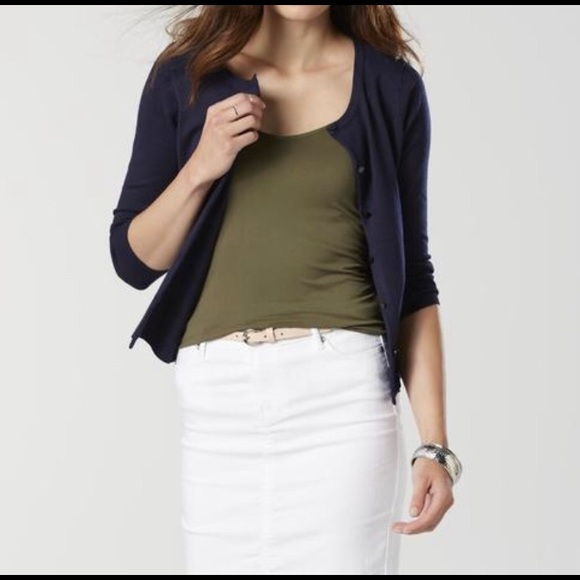 Simply Styled Sweaters - ☕️ New petite Lg Navy Blue Simply Styled cardigan